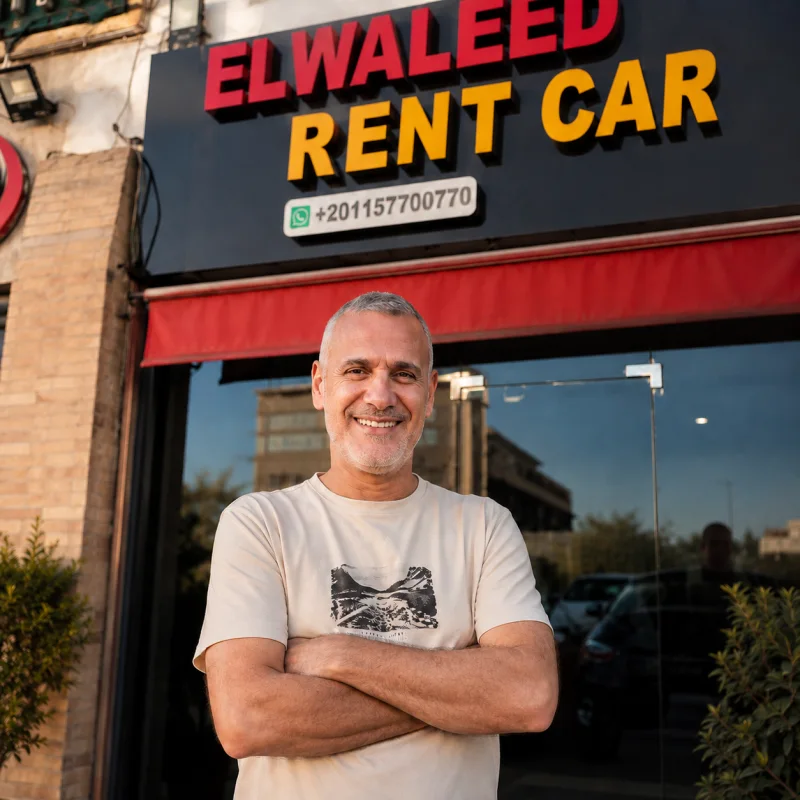 The ELWALEED team outside the shop in Sharm El Sheikh